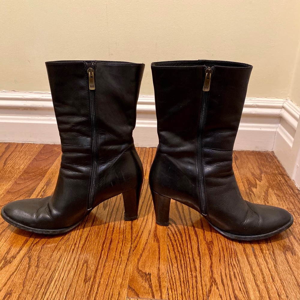 Marina Rinaldi Black Leather Booties